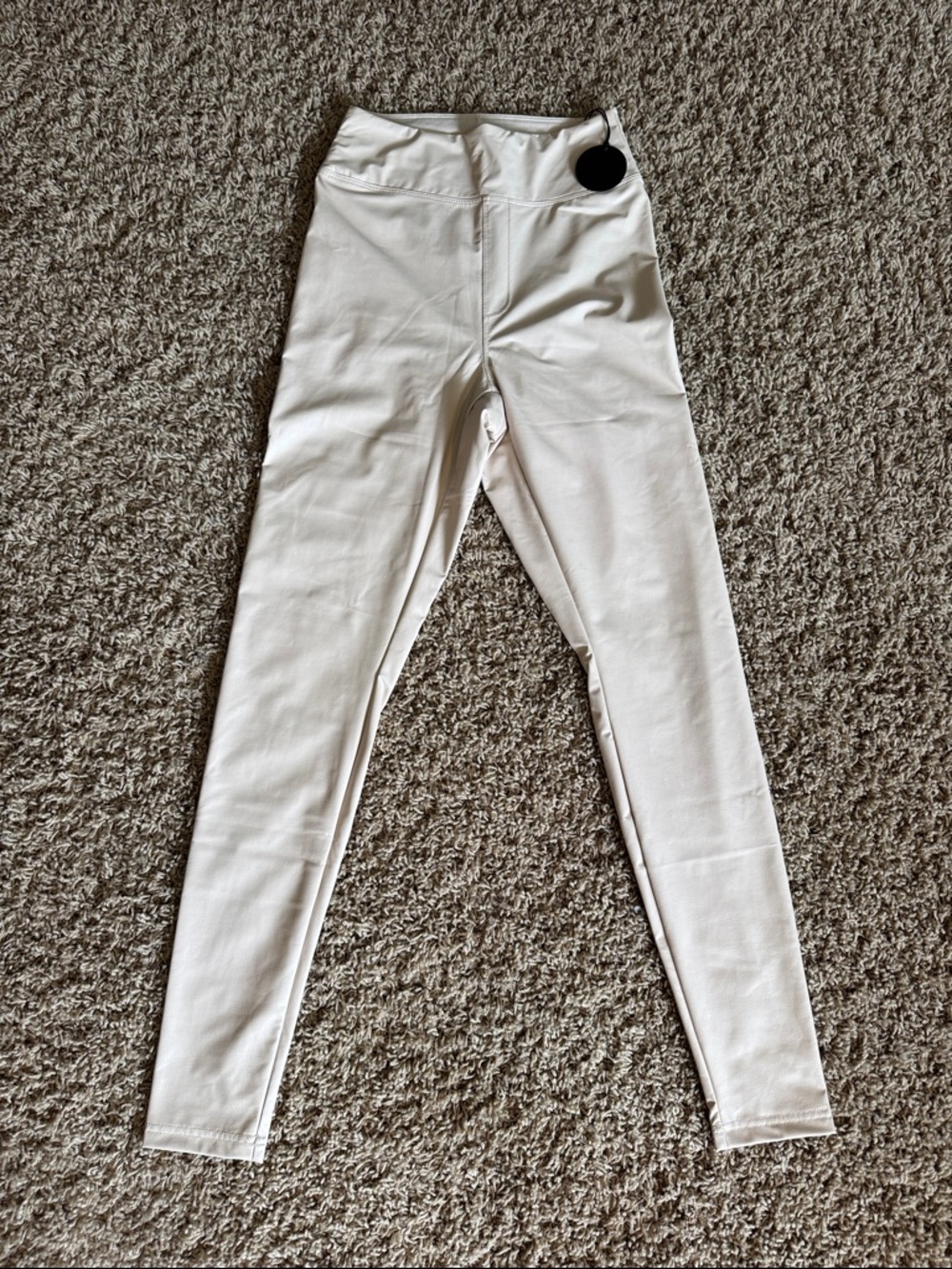 White High-Waist Leggings